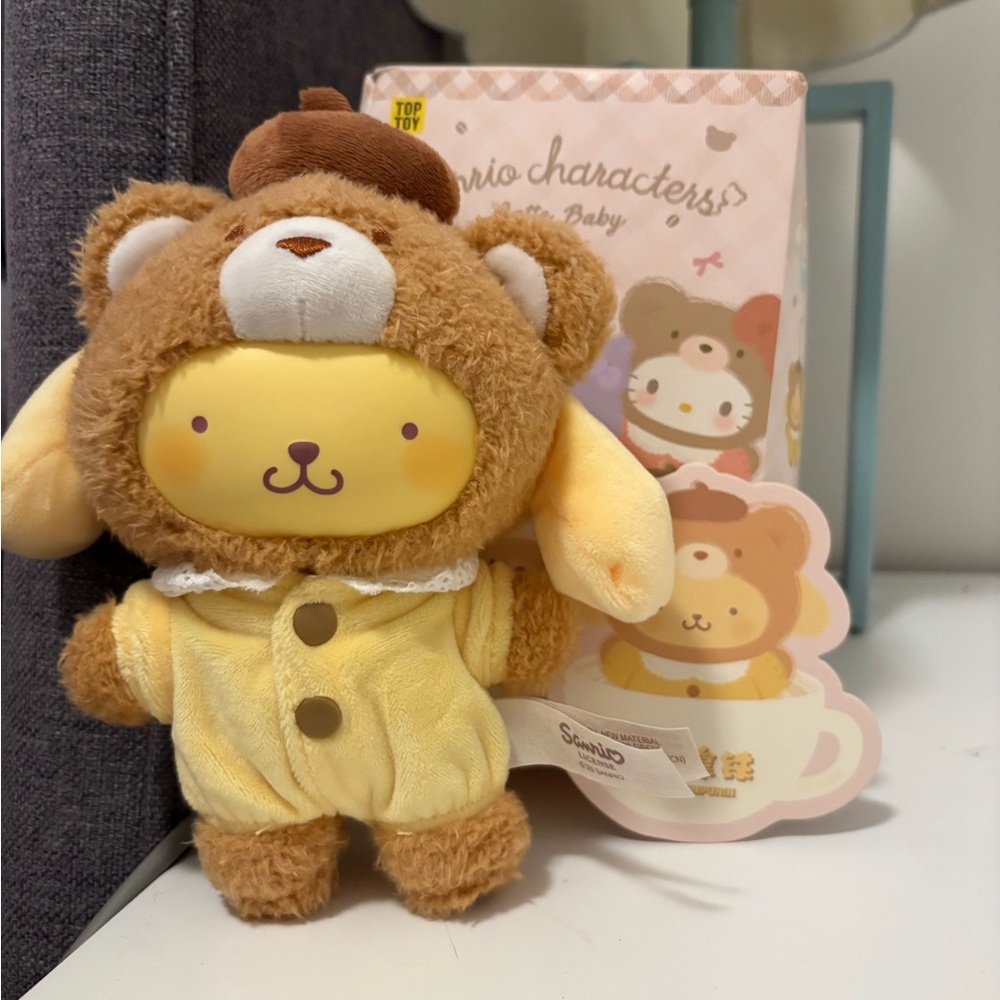 Sanrio PomPomPurin Latte Baby Plush Vinyl Bag Charm